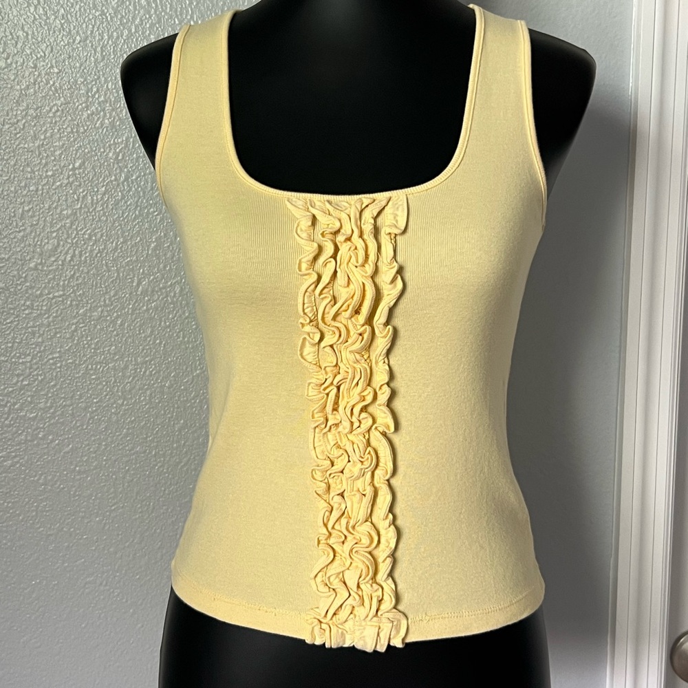 Ralph Ralph Lauren Soft Yellow Ruffle Tank Top